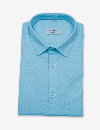 Ginneti sky blue cotton shirt