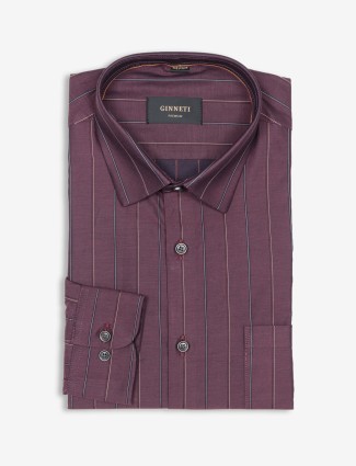 Ginneti wine stripe cotton shirt