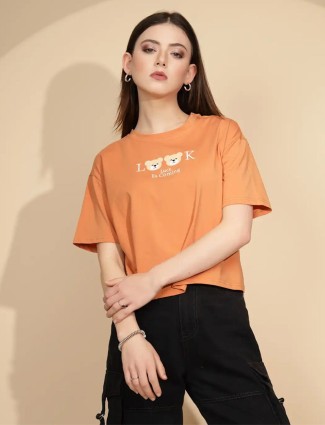 GLOBAL REPUBLIC orange cotton t-shirt