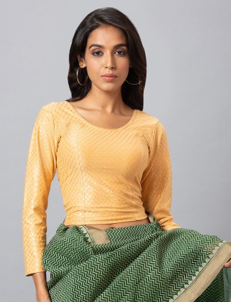 Gold lycra cotton blouse