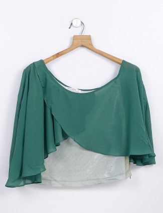 Green shaded party wear top