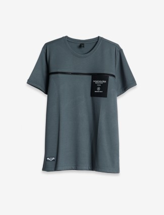GS78 dark grey cotton slim fit t shirt