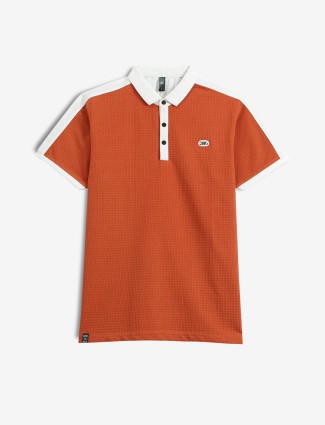 GS78 orange texture cotton t-shirt