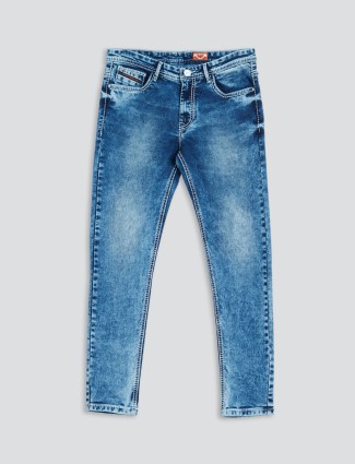 GS78 washed classic blue slim fit jeans