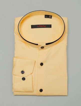 I Party lemon yellow cotton cotton shirt