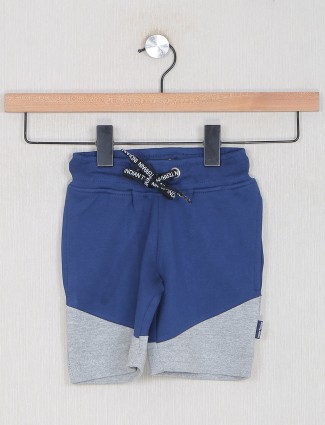 Indain Terrain Boys cotton shorts in blue color