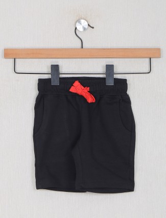 Indian Terrain black colored cotton shorts for boys