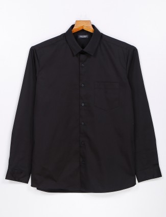 Indian Terrain black plain cotton shirt