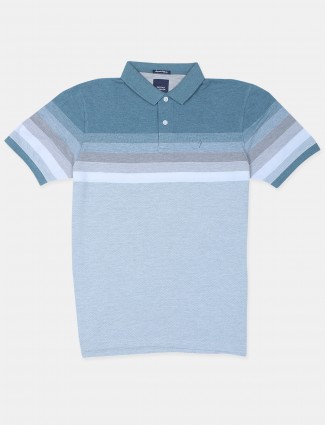 Indian terrain blue shaded t-shirt for mens
