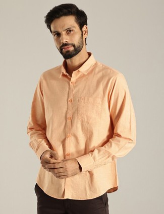 Indian Terrain cotton peach shirt