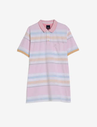 INDIAN TERRAIN light pink stripe t-shirt