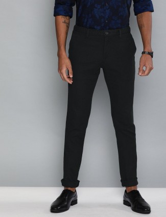 Indian Terrain solid cotton black trouser