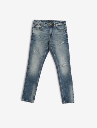 JACK&JONES blue ripped slim fit jeans