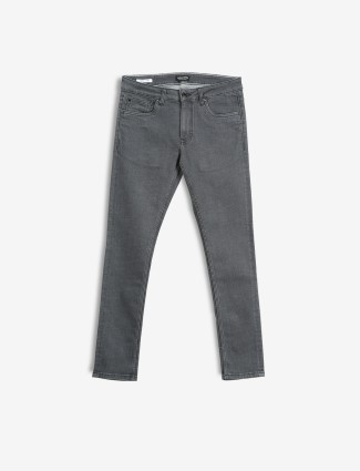 JACK&JONES dark grey solid skinny fit jeans