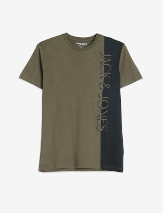 JACK&JONES olive cotton t-shirt