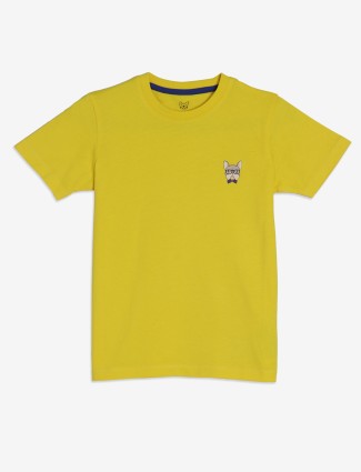 JACK&JONES plain yellow t-shirt