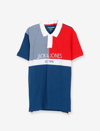 JACK&JONES royal blue half sleeve t shirt