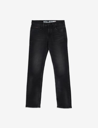 Killer jeans washed black slim fit jeans