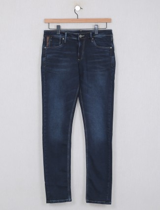 Killer washed dark blue slim fit casual jeans