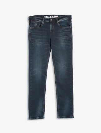 Killer washed dark grey slim fit jeans