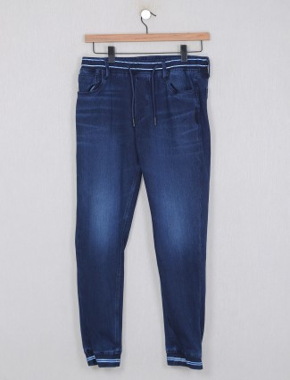Killer washed style dark blue slim fit jeans