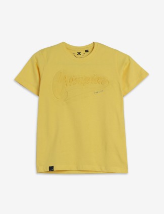 KILLER yellow cotton casual t-shirt