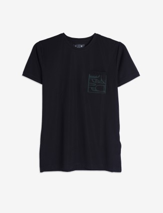 KUCH KUCH black cotton casual t-shirt