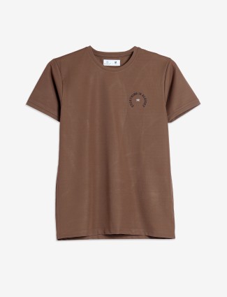 KUCH KUCH brown cotton t-shirt