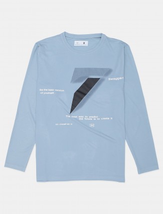 Kuchkuch presented stone blue printed t-shirt