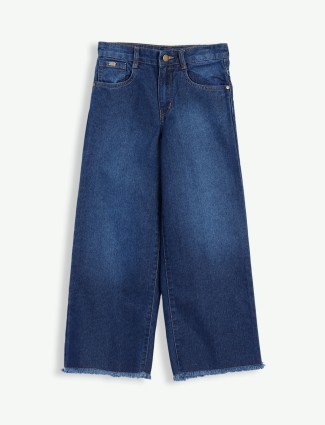 Leo n Babes indigo blue wide leg jeans