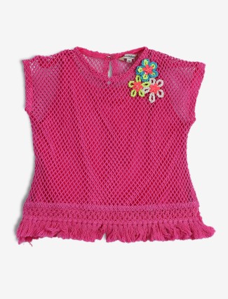 LEO N BABES magenta casual top