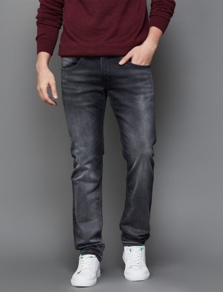 Levis dark grey washed skinny jeans