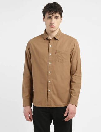 LEVIS khaki plain cotton shirt