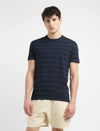 Levis navy stripe cotton t shirt