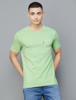 LEVIS pista green plain t-shirt