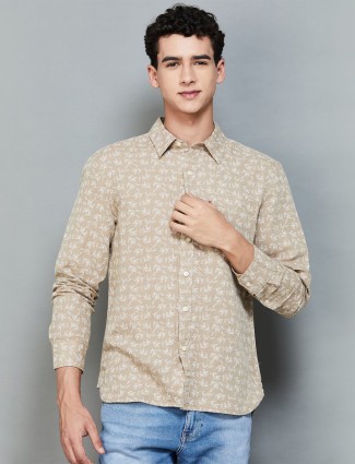 LEVIS printed beige cotton shirt