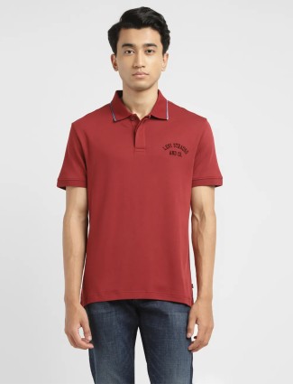 LEVIS red plain t-shirt