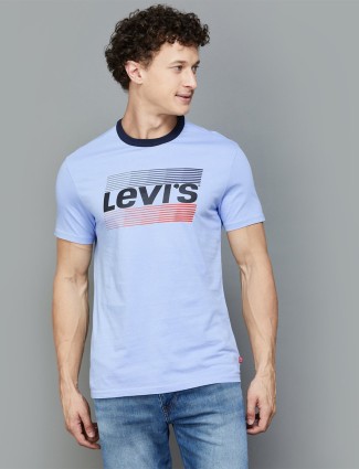 LEVIS sky blue half sleeve t-shirt