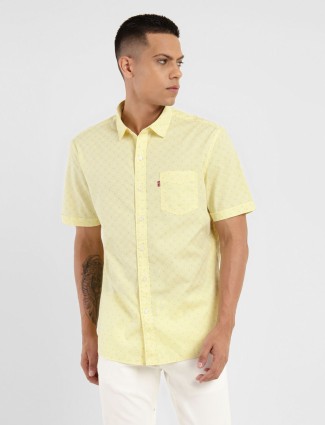 Levis slim fit yellow cotton shirt