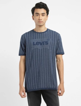 LEVIS stripe blue t-shirt