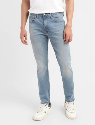 LEVIS washed light blue 512 slim taper fit jeans