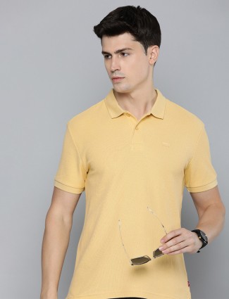 LEVIS yellow polo neck t-shirt