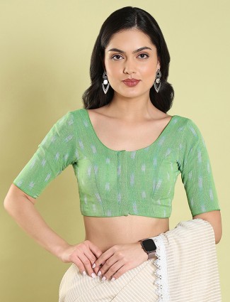 Light green printed blouse
