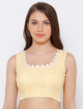 Light yellow cotton blouse
