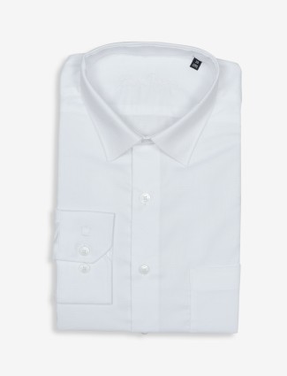 Louis Philippe white texture cotton shirt