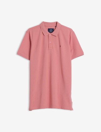LP plain pink cotton t shirt