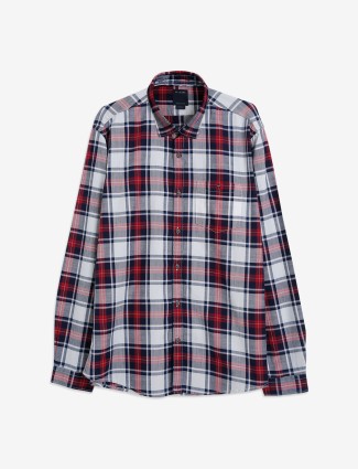 LP red and navy checks slim fit shirt