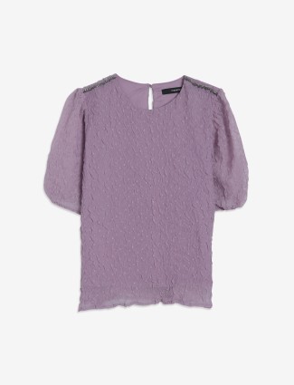 Madame cotton purple top