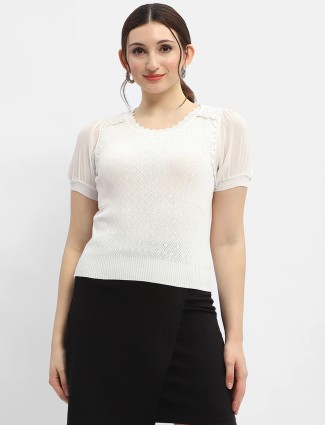 MADAME off-white embellished top