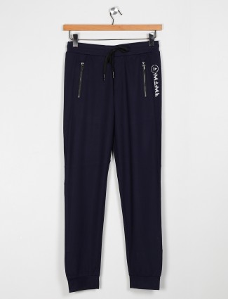Maml navy solid men track pant